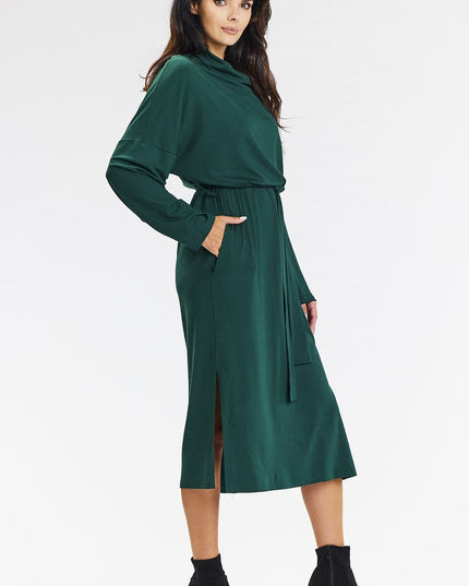 Robe kimono midi verte
