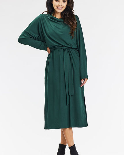 Robe kimono midi verte