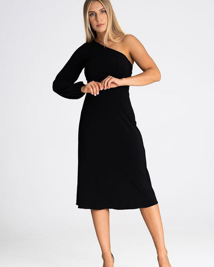 Robe à une épaule imprimée