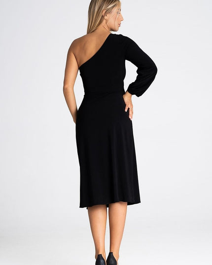 Robe à une épaule imprimée