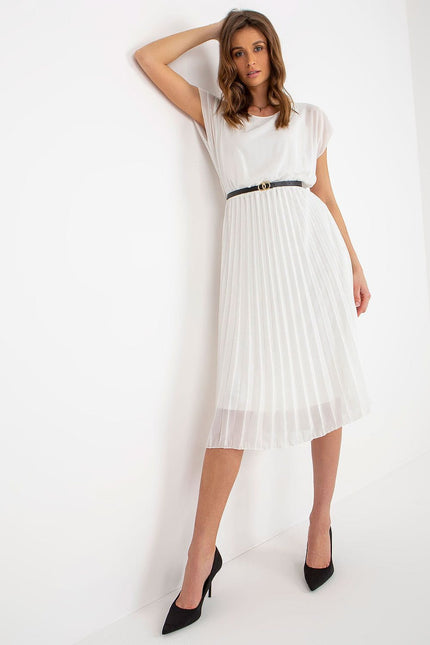 Robe de soirée plissée blanche