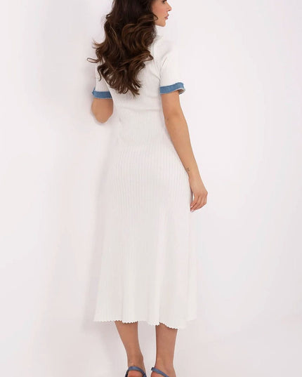 Robe midi en tricot blanc