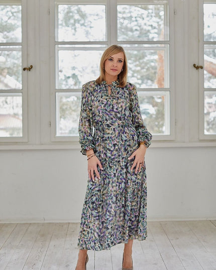 Robe longue bohème en mousseline