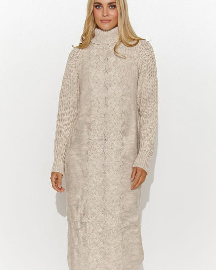 Robe pull noire col roulé