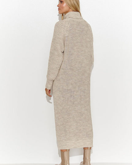 Robe pull noire col roulé