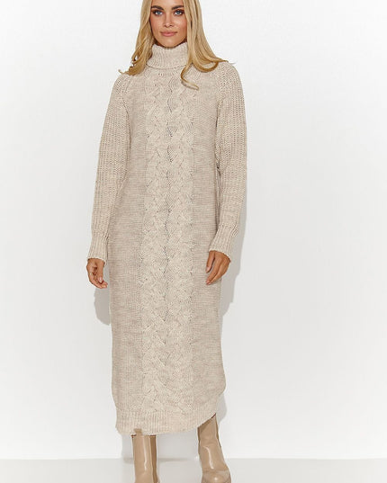 Robe pull noire col roulé