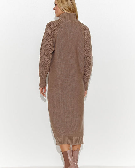 Robe pull noire col roulé