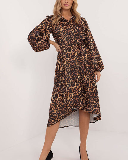 Robe midi imprimé animalier