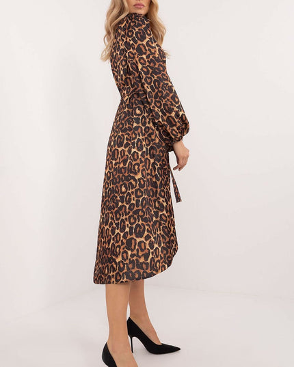 Robe midi imprimé animalier