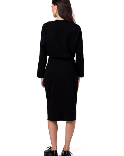 Robe midi élégante à ceinture