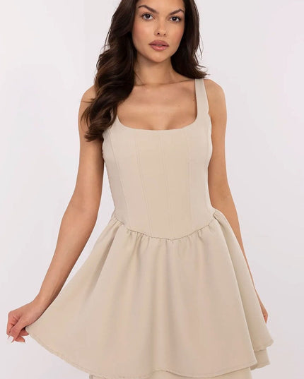 Robe mini évasée à bretelles