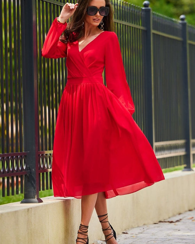 Robe verte midi manches fissures