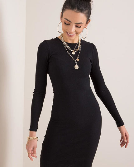 Robe crayon manches longues verte