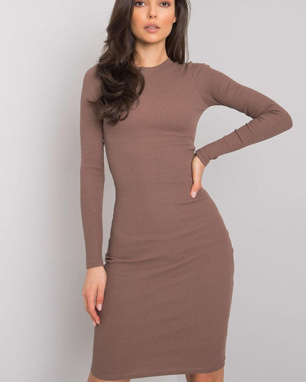 Robe crayon manches longues verte
