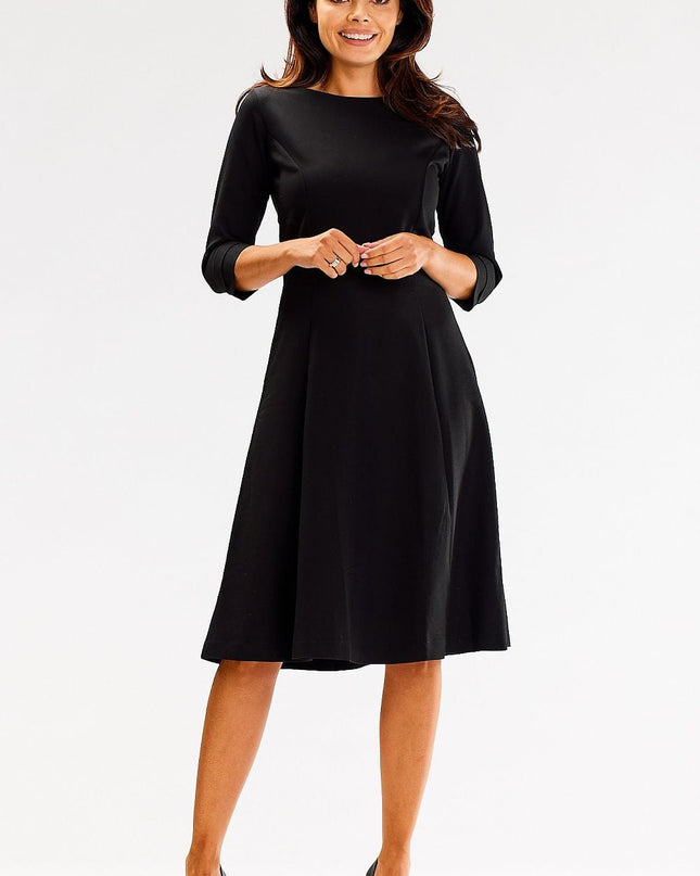 Robe noire évasée cérémonie