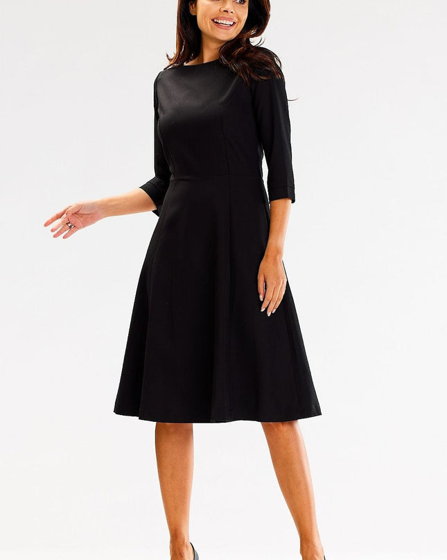 Robe noire évasée cérémonie