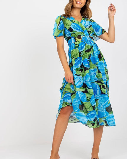 Robe d'été volantée à motifs