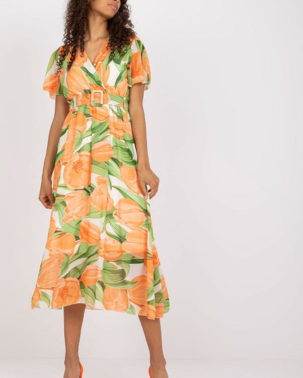 Robe d'été volantée à motifs