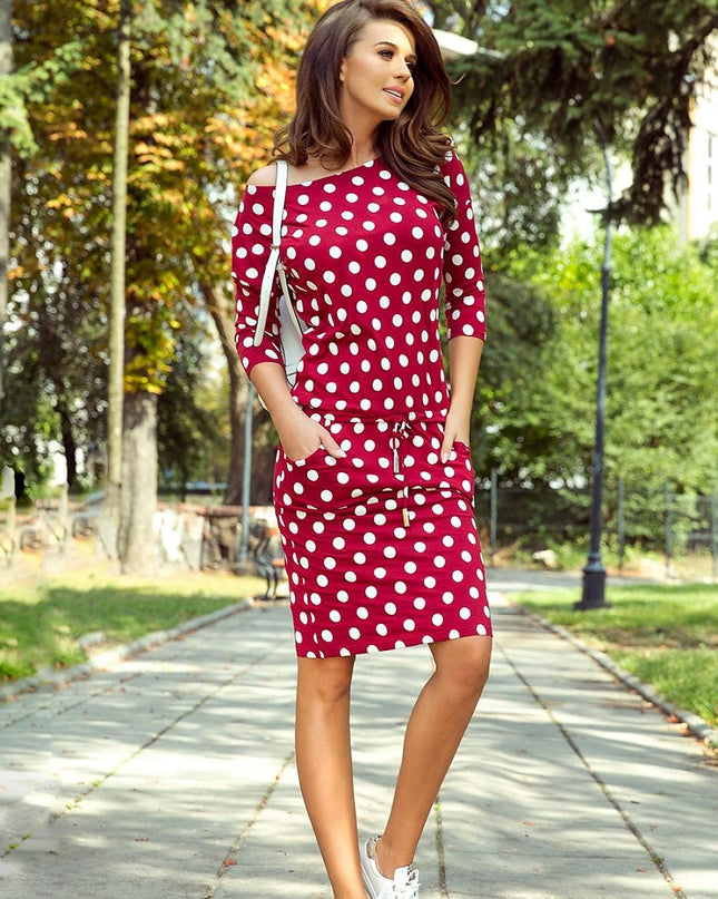Robe sport à pois avec poches
