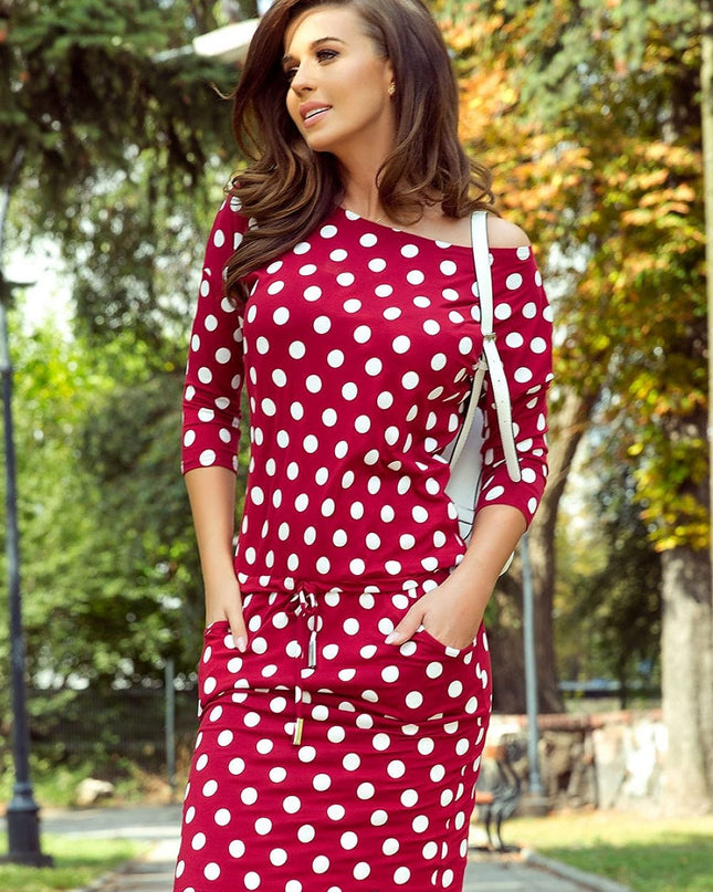 Robe sport à pois avec poches