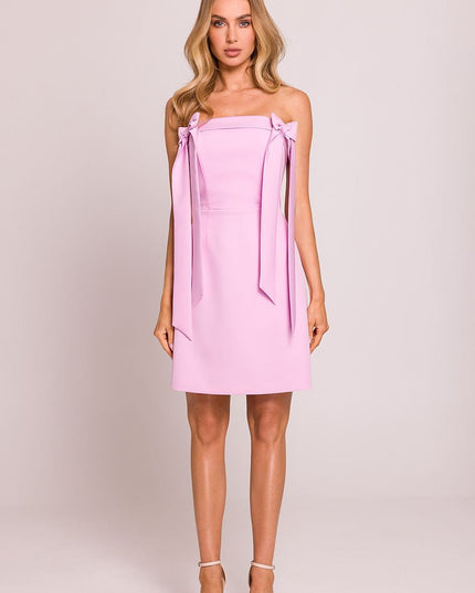 Robe mini avec corset nœuds