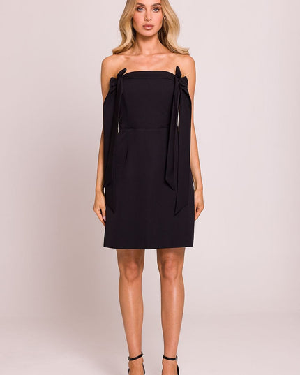Robe mini avec corset nœuds