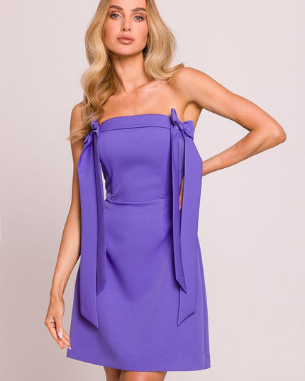 Robe mini avec corset nœuds