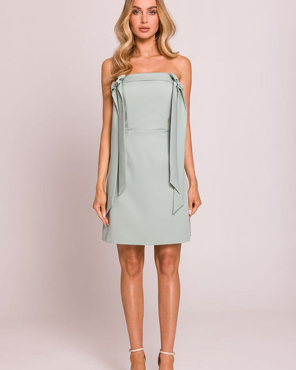 Robe mini avec corset nœuds