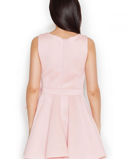 Robe rose courte avec nœud