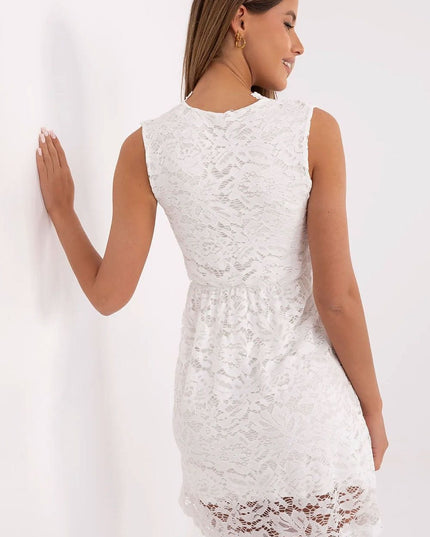 Robe mini en dentelle noire