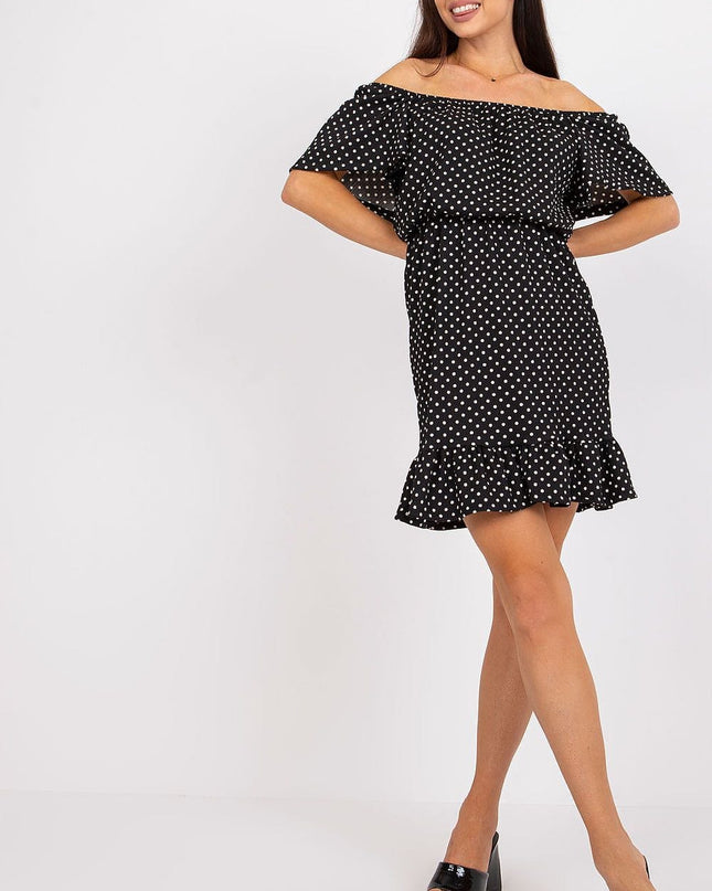 Robe à volants pois