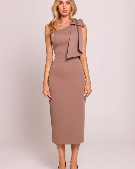 Robe midi asymétrique chic