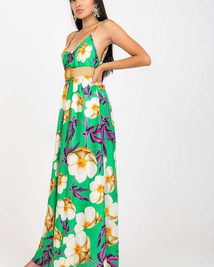 Robe longue évasée fleurie