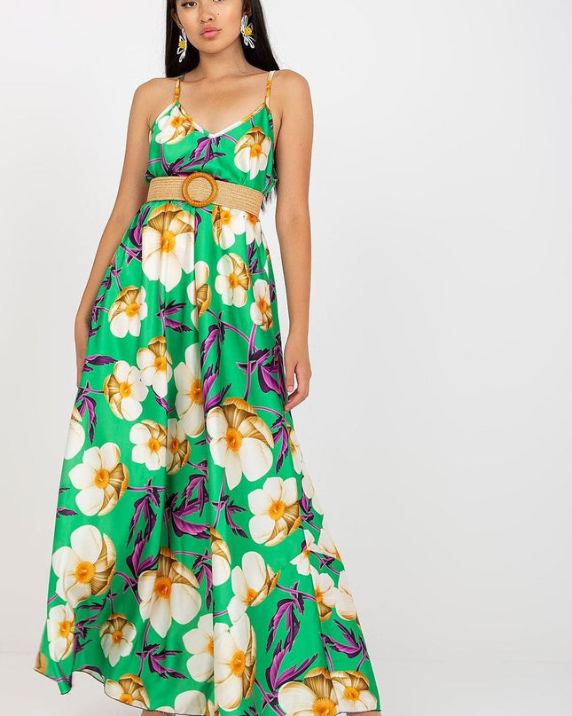 Robe longue évasée fleurie