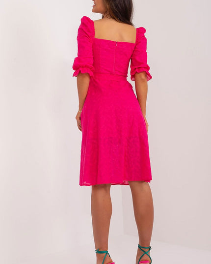 Robe midi en coton brodé