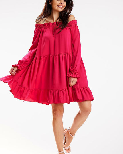 Robe espagnole manches longues volant