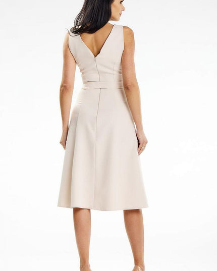 Robe midi élégante sans bretelles