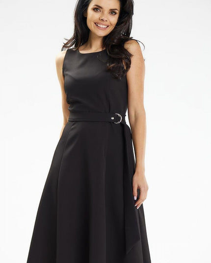 Robe midi élégante sans bretelles