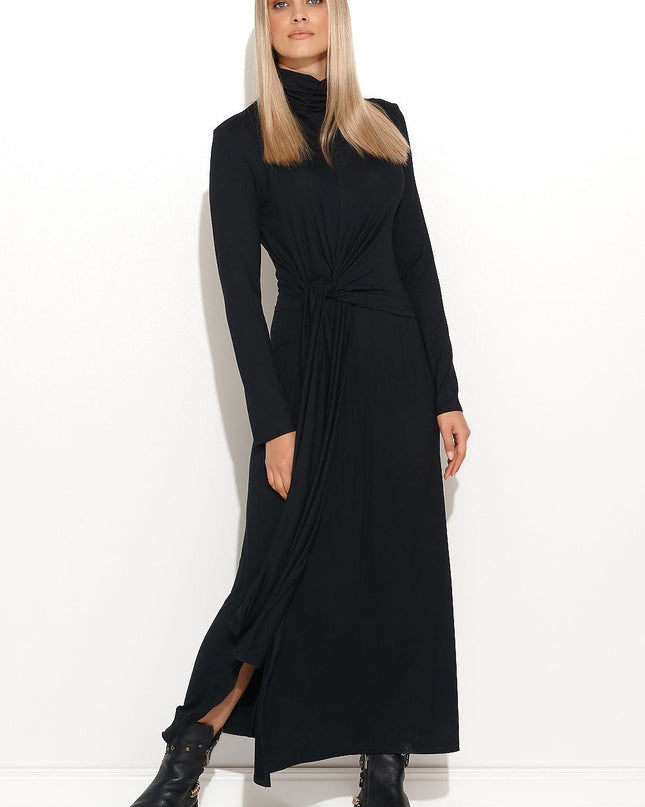 Robe longue col roulé