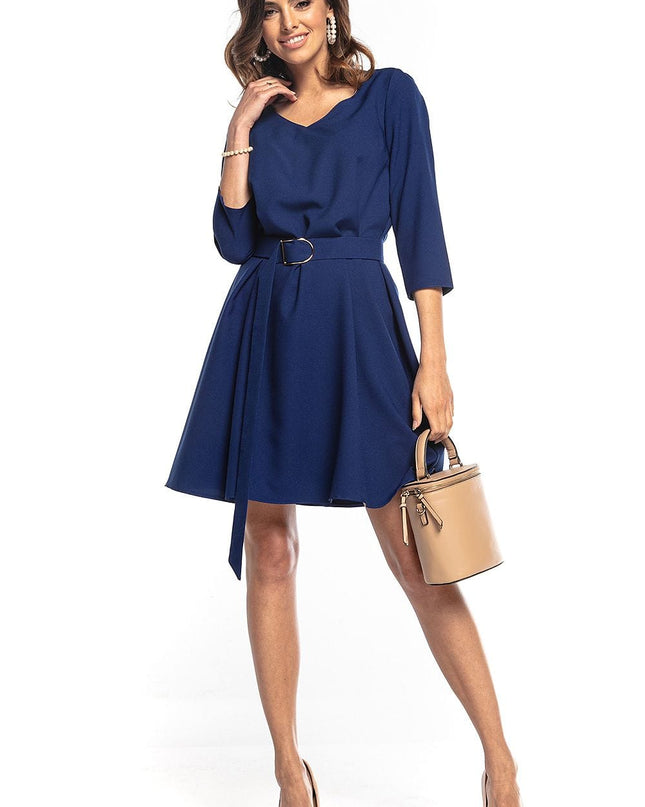 Robe trapèze manches 3/4