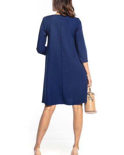 Robe trapèze manches 3/4