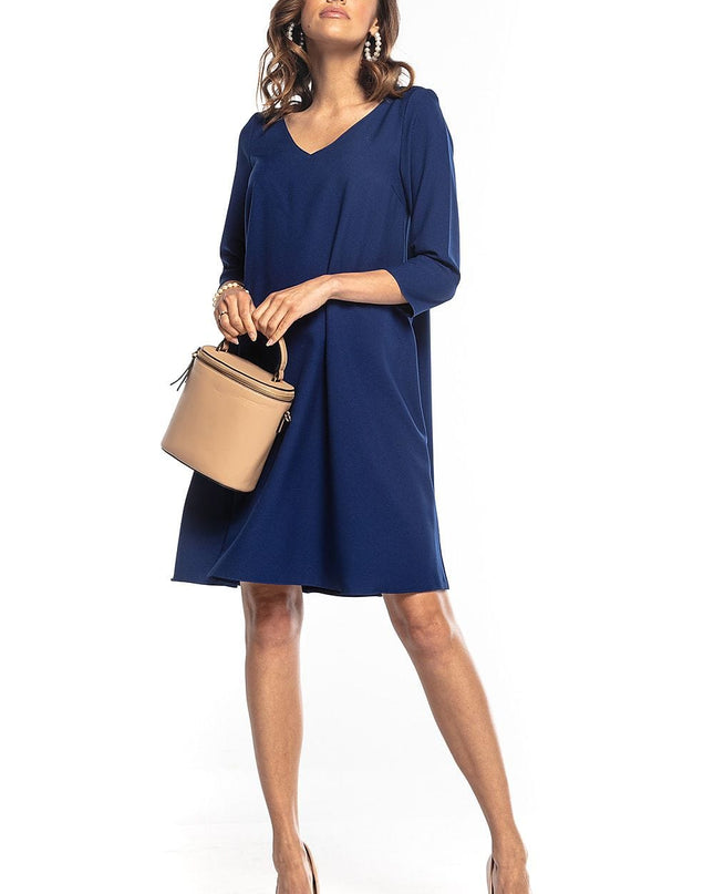 Robe trapèze manches 3/4
