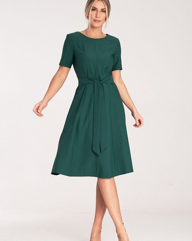 Robe midi classique à plis