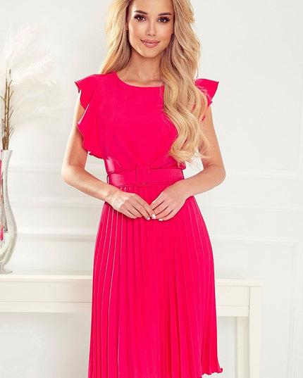 Robe plissée vert bouteille