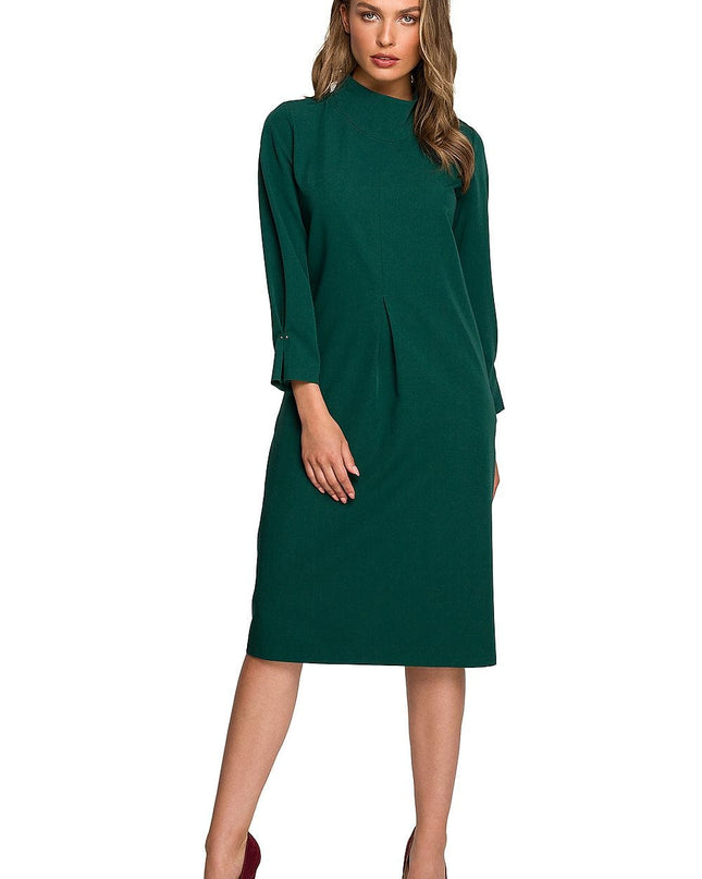 Robe verte col montant