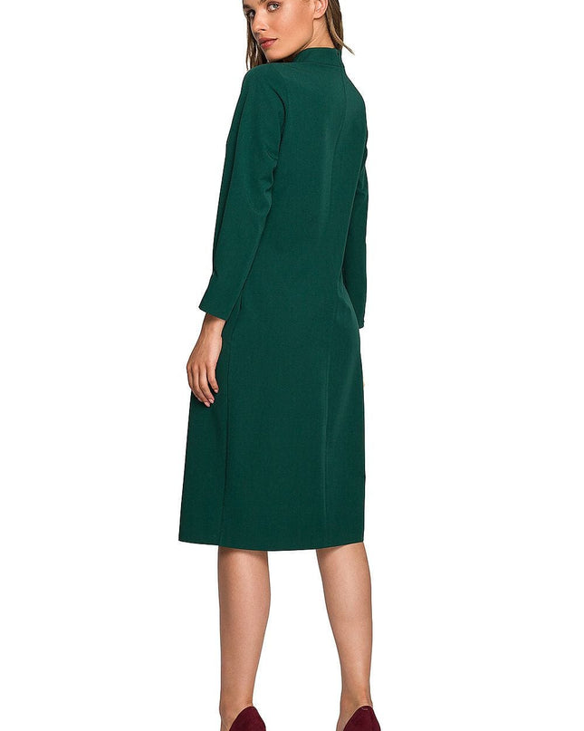 Robe verte col montant