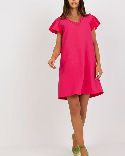 Robe ample à manches volantées