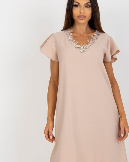 Robe ample à manches volantées