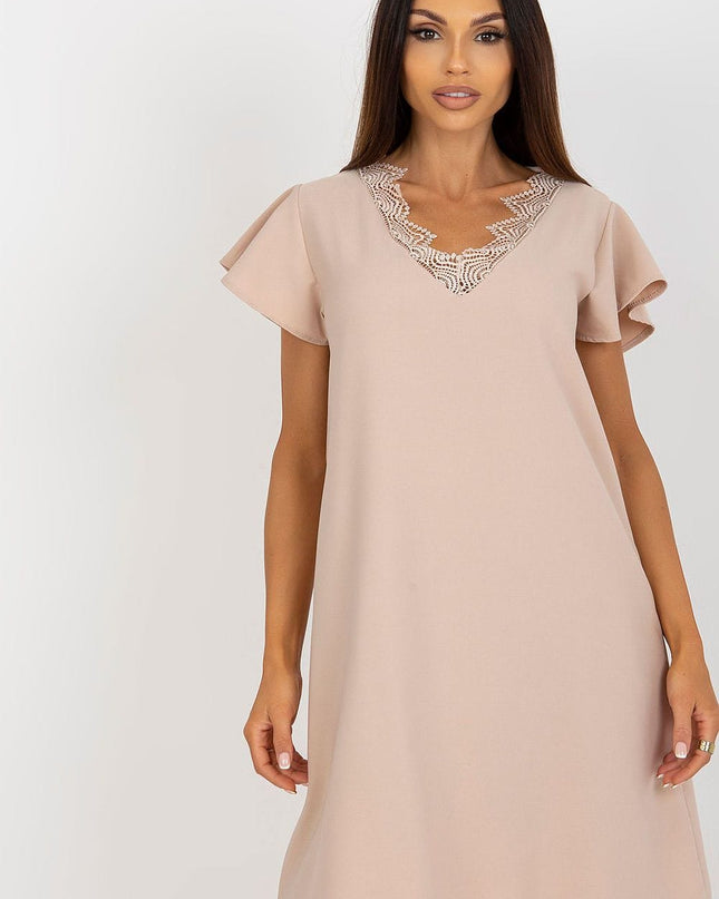Robe ample à manches volantées