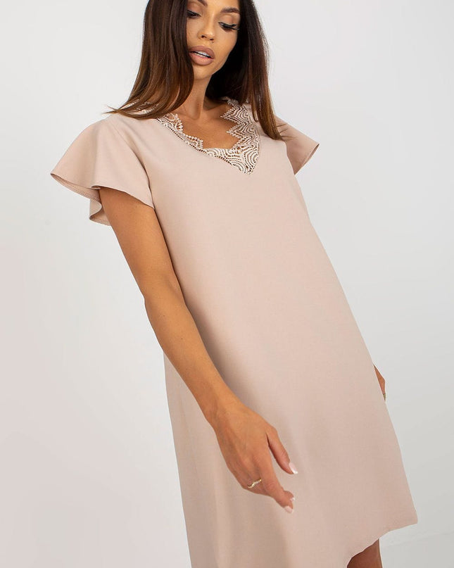 Robe ample à manches volantées